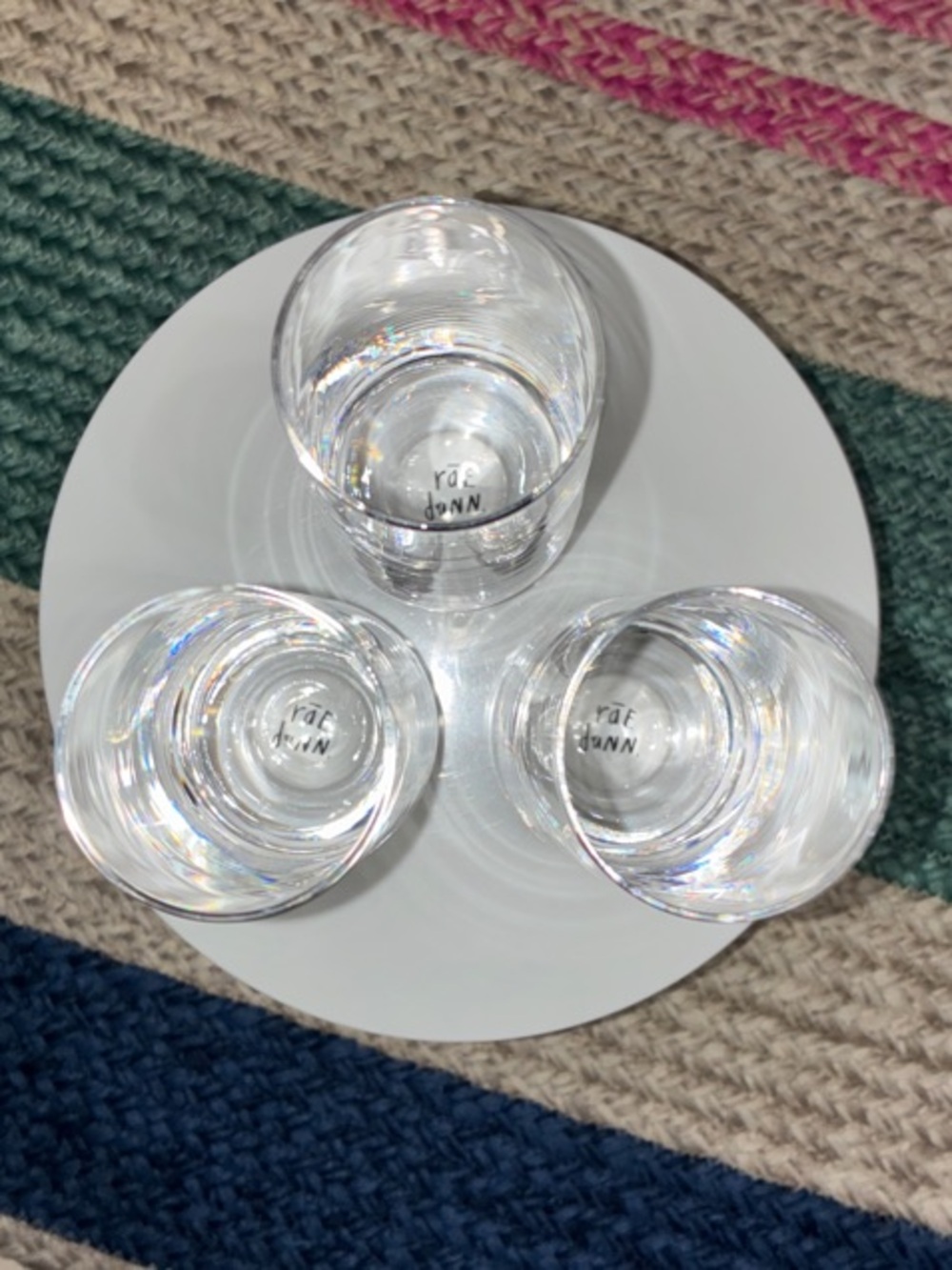 3 PIECE SET RAE DUNN FUN, CHEERS, & PARTY Rae Dunn stemless champagne flutes - Picture 3 of 6